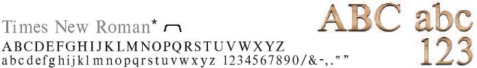 Gemini Letters - Cast Metal Sign Letters Font Styles Times New Roman