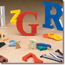 Selection of different Injection Molded Letters