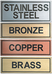 etched metal plaques