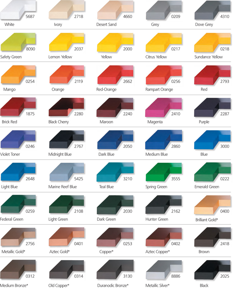 45 Standard Colors